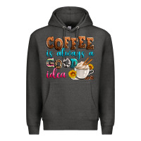 Charcoal Heather coffee is always good idea Premium Hoodie - Zillion Design Studio