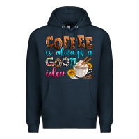 Navy coffee is always good idea Premium Hoodie - Zillion Design Studio