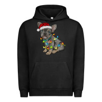 Pigment Black christmas french bulldog Urban Hoodie - RanaPortraitStore