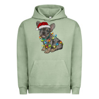 Pigment Oil Green christmas french bulldog Urban Hoodie - RanaPortraitStore