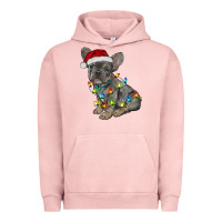 Pigment Salmon christmas french bulldog Urban Hoodie - RanaPortraitStore