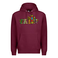 Burgundy christmas cross faith Premium Hoodie - RanaPortraitStore