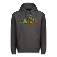 Charcoal Heather christmas cross faith Premium Hoodie - RanaPortraitStore