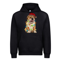 Black christmas bulldog Urban Hoodie - RanaPortraitStore