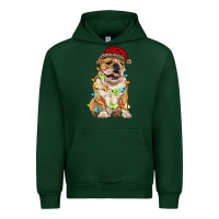 Forest Green christmas bulldog Urban Hoodie - RanaPortraitStore