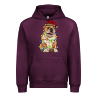 Mauve Wine christmas bulldog Urban Hoodie - RanaPortraitStore