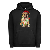 Pigment Black christmas bulldog Urban Hoodie - RanaPortraitStore