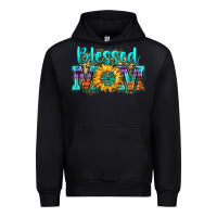 Black blessed mom sunflower Urban Hoodie - Zillion Design Studio