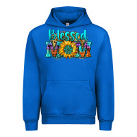 Cobalt blessed mom sunflower Urban Hoodie - Zillion Design Studio