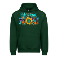 Forest Green blessed mom sunflower Urban Hoodie - Zillion Design Studio