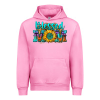 Fuchsia Pink blessed mom sunflower Urban Hoodie - Zillion Design Studio