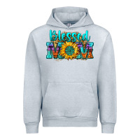 Heather Grey blessed mom sunflower Urban Hoodie - Zillion Design Studio