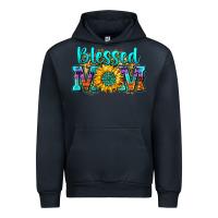 Navy blessed mom sunflower Urban Hoodie - Zillion Design Studio