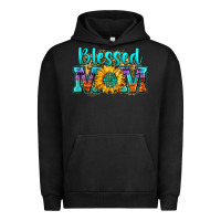 Pigment Black blessed mom sunflower Urban Hoodie - Zillion Design Studio