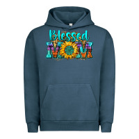 Pigment Midnight Navy blessed mom sunflower Urban Hoodie - Zillion Design Studio