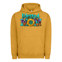 Pigment Peanut Butter blessed mom sunflower Urban Hoodie - Zillion Design Studio