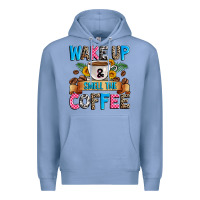 Colony Blue wake up and smell the coffee Premium Hoodie - Zillion Design Studio