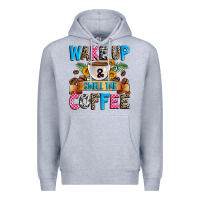Heather Grey wake up and smell the coffee Premium Hoodie - Zillion Design Studio