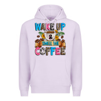 Lilac wake up and smell the coffee Premium Hoodie - Zillion Design Studio