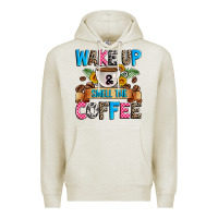 Oatmeal Heather wake up and smell the coffee Premium Hoodie - Zillion Design Studio