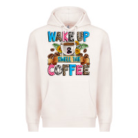 Pale Pink wake up and smell the coffee Premium Hoodie - Zillion Design Studio