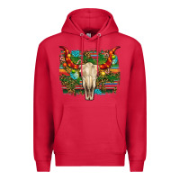 Cardinal western christmas bull skull Premium Hoodie - RanaPortraitStore