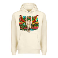Sandshell western christmas bull skull Premium Hoodie - RanaPortraitStore