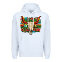 White western christmas bull skull Premium Hoodie - RanaPortraitStore