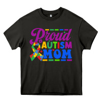 Asphalt Proud Autism Mom Heavy Core Tee - CowhideDigitalArt