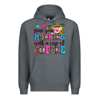 Rock start your morning with a cup of coffee Premium Hoodie - Zillion Design Studio