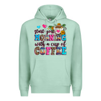 Seafoam start your morning with a cup of coffee Premium Hoodie - Zillion Design Studio