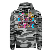 Slate Camo start your morning with a cup of coffee Premium Hoodie - Zillion Design Studio