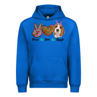 Cobalt peace love beagle Urban Hoodie - RanaPortraitStore