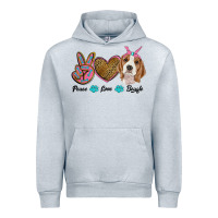 Heather Grey peace love beagle Urban Hoodie - RanaPortraitStore