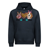 Navy peace love beagle Urban Hoodie - RanaPortraitStore
