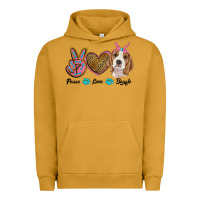 Pigment Peanut Butter peace love beagle Urban Hoodie - RanaPortraitStore