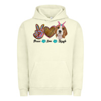 Pigment Pistachio peace love beagle Urban Hoodie - RanaPortraitStore