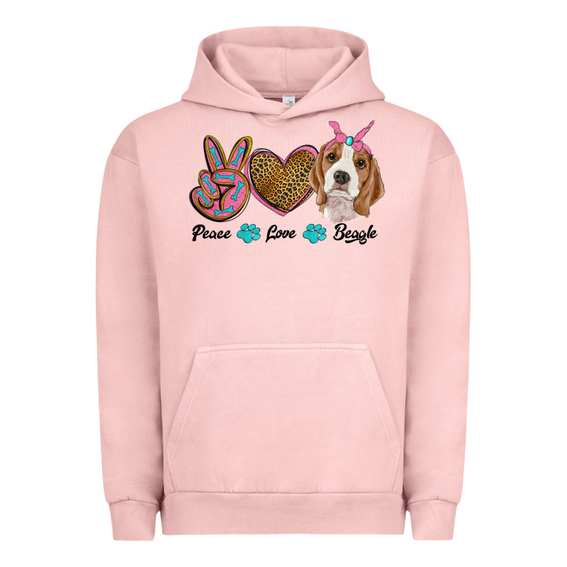 Peace Love Beagle Urban Hoodie by RanaPortraitStore | Teevron