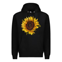 Black sunflower Premium Hoodie - RanaPortraitStore
