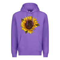 Purple sunflower Premium Hoodie - RanaPortraitStore