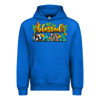 Cobalt blessed mama Urban Hoodie - Zillion Design Studio