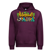 Mauve Wine blessed mama Urban Hoodie - Zillion Design Studio