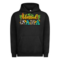 Pigment Black blessed mama Urban Hoodie - Zillion Design Studio