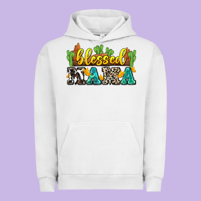 Blessed Mama Urban Hoodie Designed By Zillion Design Studio