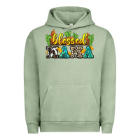 Pigment Oil Green blessed mama Urban Hoodie - Zillion Design Studio