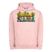 Pigment Salmon blessed mama Urban Hoodie - Zillion Design Studio