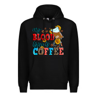 Black my blood type is coffee Premium Hoodie - Zillion Design Studio