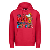Cardinal my blood type is coffee Premium Hoodie - Zillion Design Studio