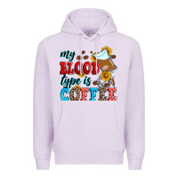 Lilac my blood type is coffee Premium Hoodie - Zillion Design Studio