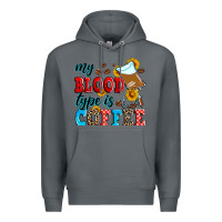 Rock my blood type is coffee Premium Hoodie - Zillion Design Studio